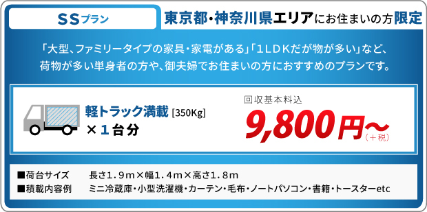 SSプラン　9800円～